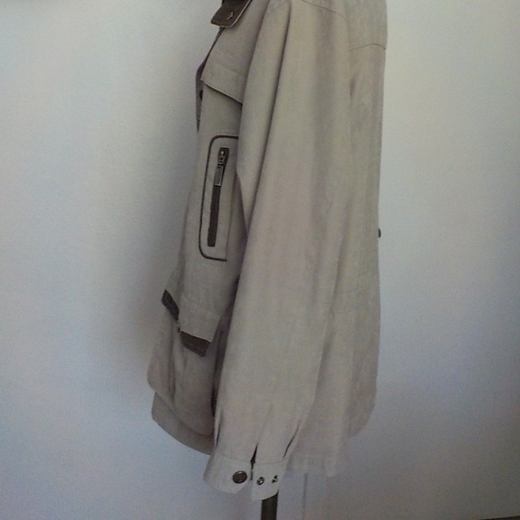 Mian Classic Taupe Micro Satin Jacket - Picture 6 of 11